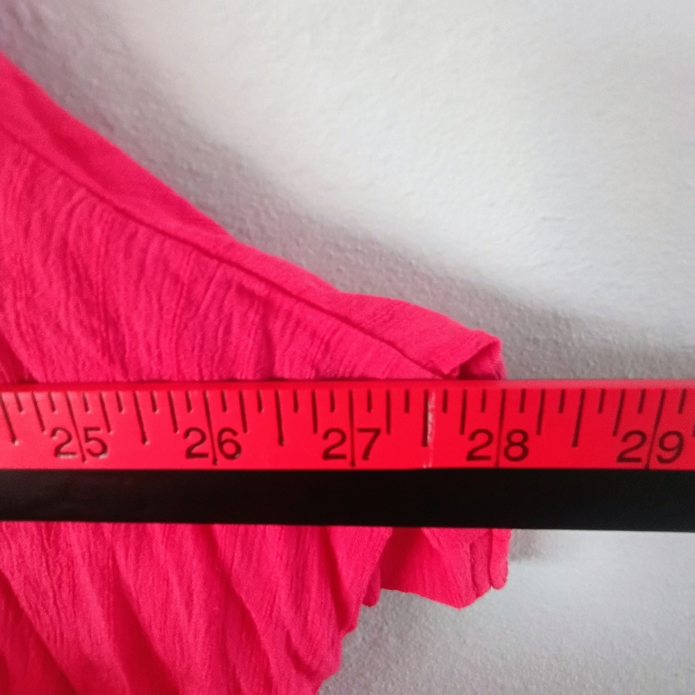 Well Worn Womens XXL Pink V-Neck Blouse Short Sleeve Casual Top - Picture 9 of 9